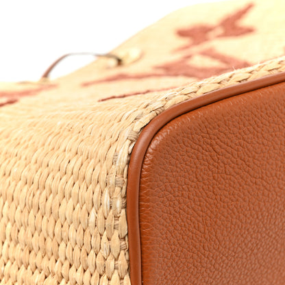 Louis Vuitton Raffia Calfskin Monogram Neonoe MM Tan 11 of 12