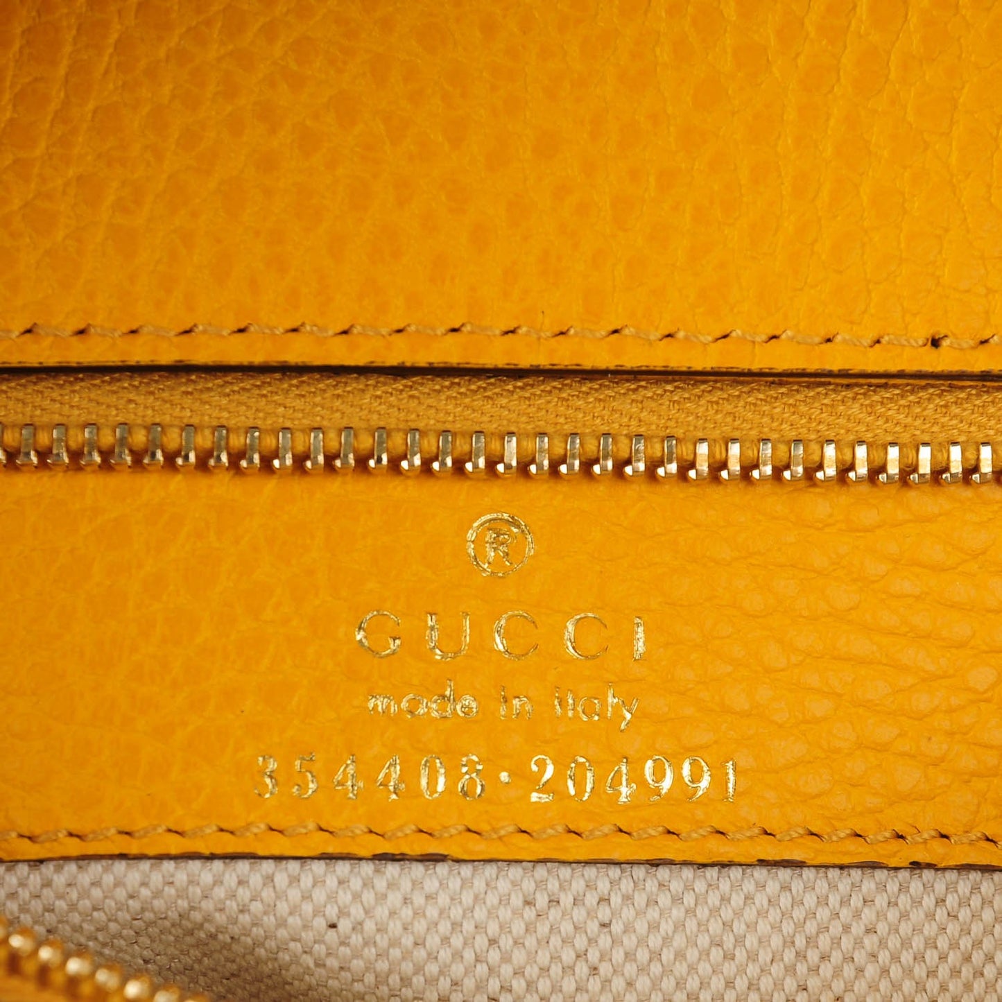 Dollar Calfskin Small Swing Tote Yellow