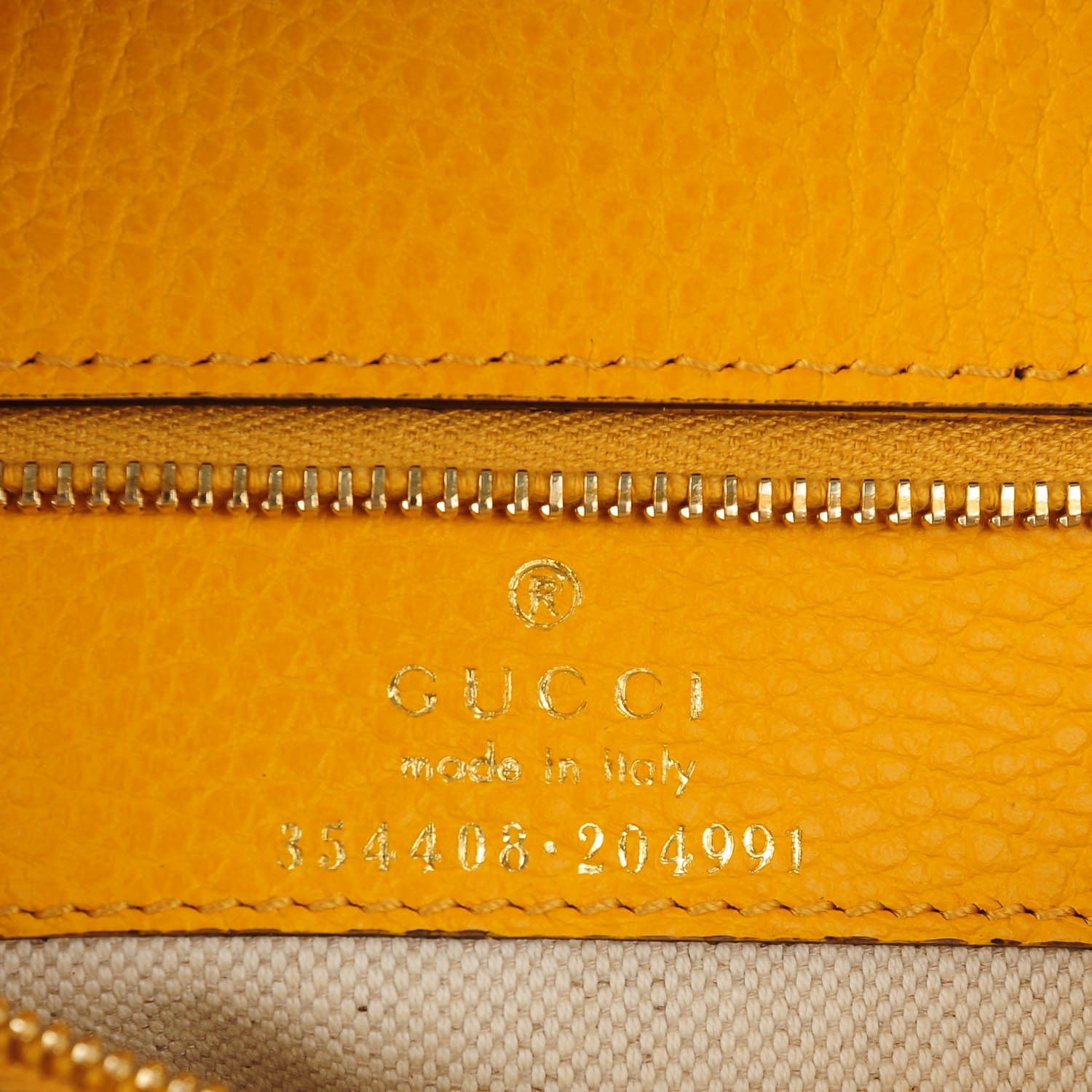 Gucci Dollar Calfskin Small Swing Tote Yellow 7 of 7