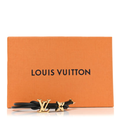 Louis Vuitton Calfskin Bloom Bracelet Black 5 of 5