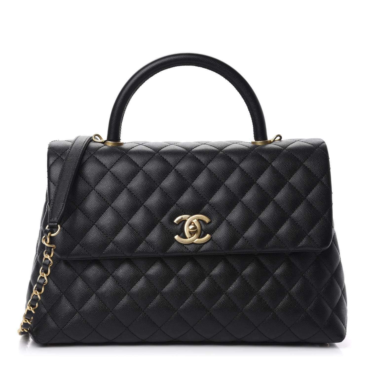 Chanel Caviar Quilted Medium Coco Handle Flap Black 1 of 10