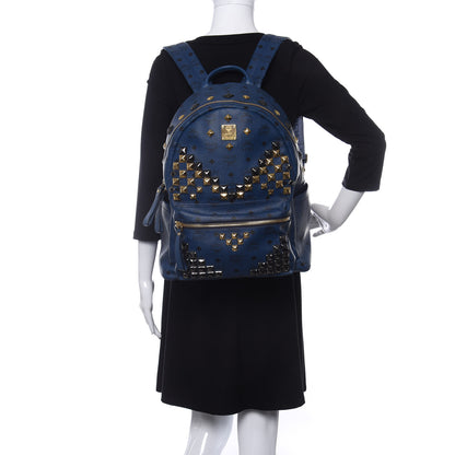 MCM Visetos Studded Medium Stark M Backpack Blue 2 of 9