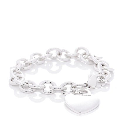 Tiffany Sterling Silver Heart Tag Charm Bracelet 1 of 5