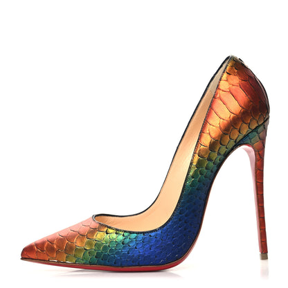 Christian Louboutin Metallic Snakekin So Kate 120 Pumps 37.5 Multicolor 1 of 7