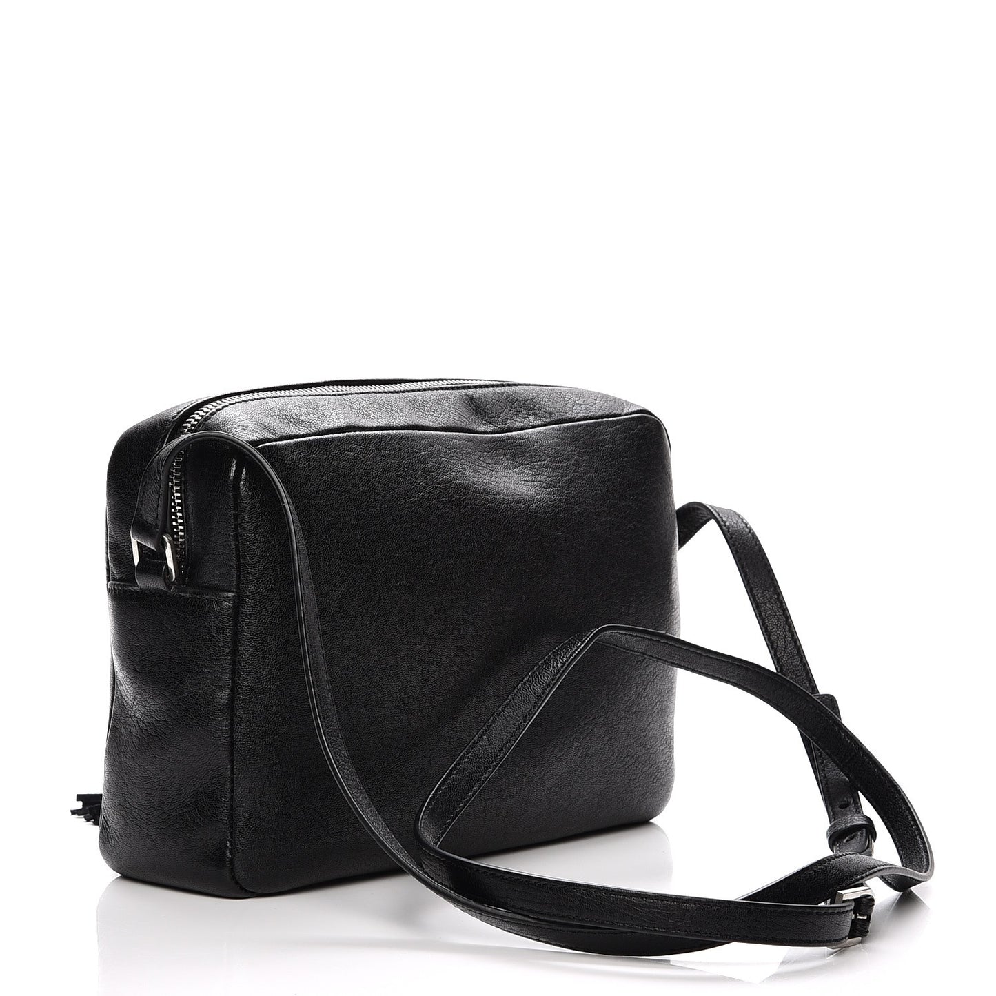Lambskin Monogram Small Lou Camera Bag Black