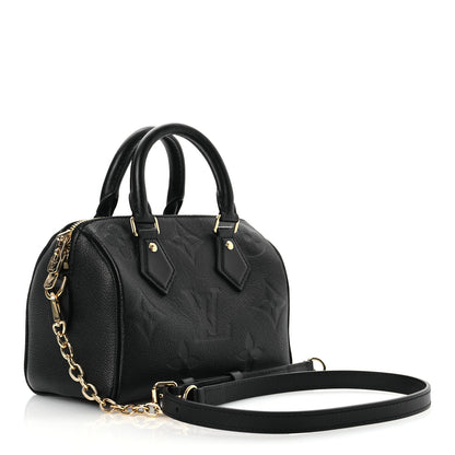 Louis Vuitton Empreinte Monogram Giant Speedy Bandouliere 20 Black 3 of 10