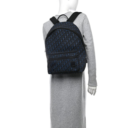 Christian Dior Oblique Rubber Rider Backpack Blue Black 2 of 14