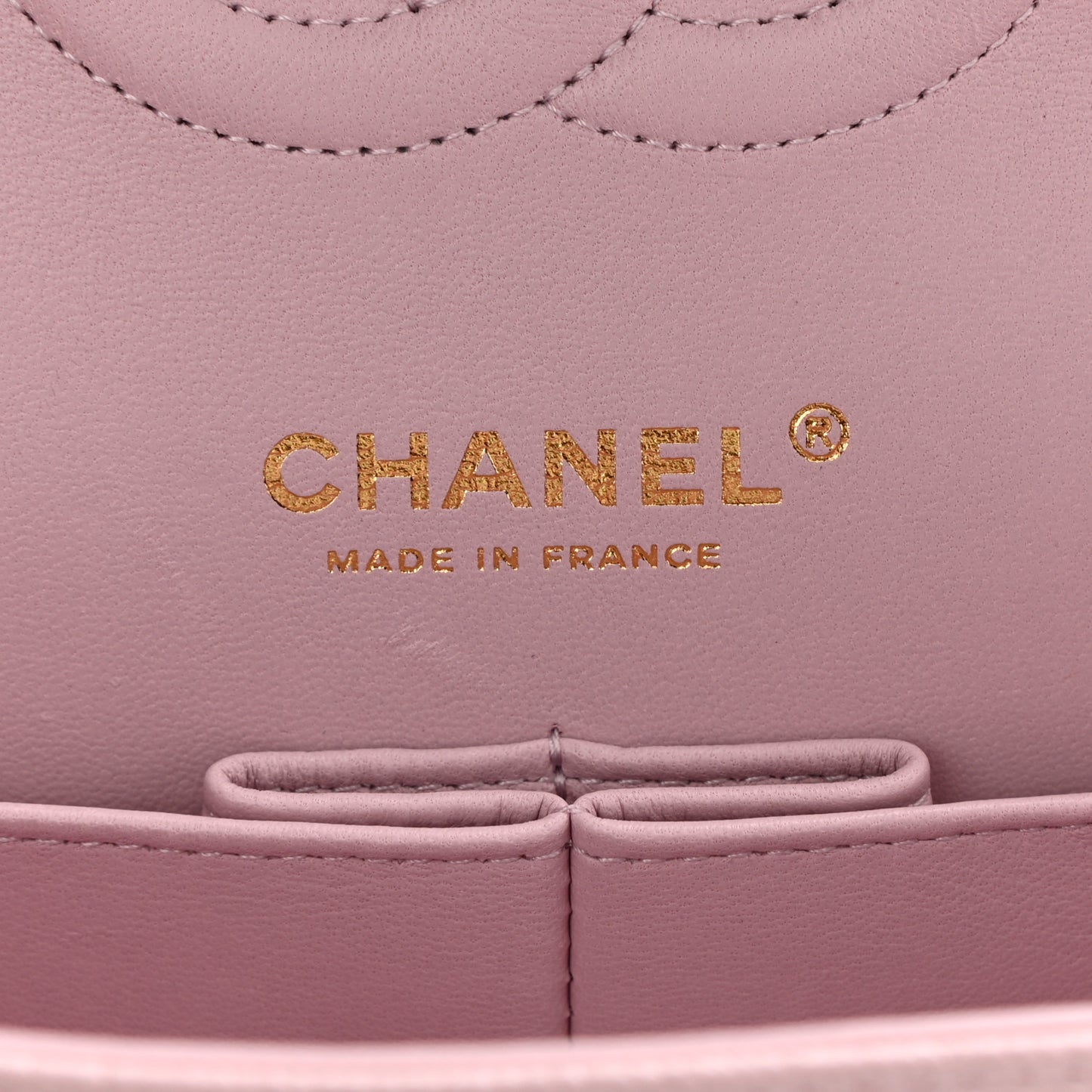 Caviar Quilted Medium Double Flap Light Pink