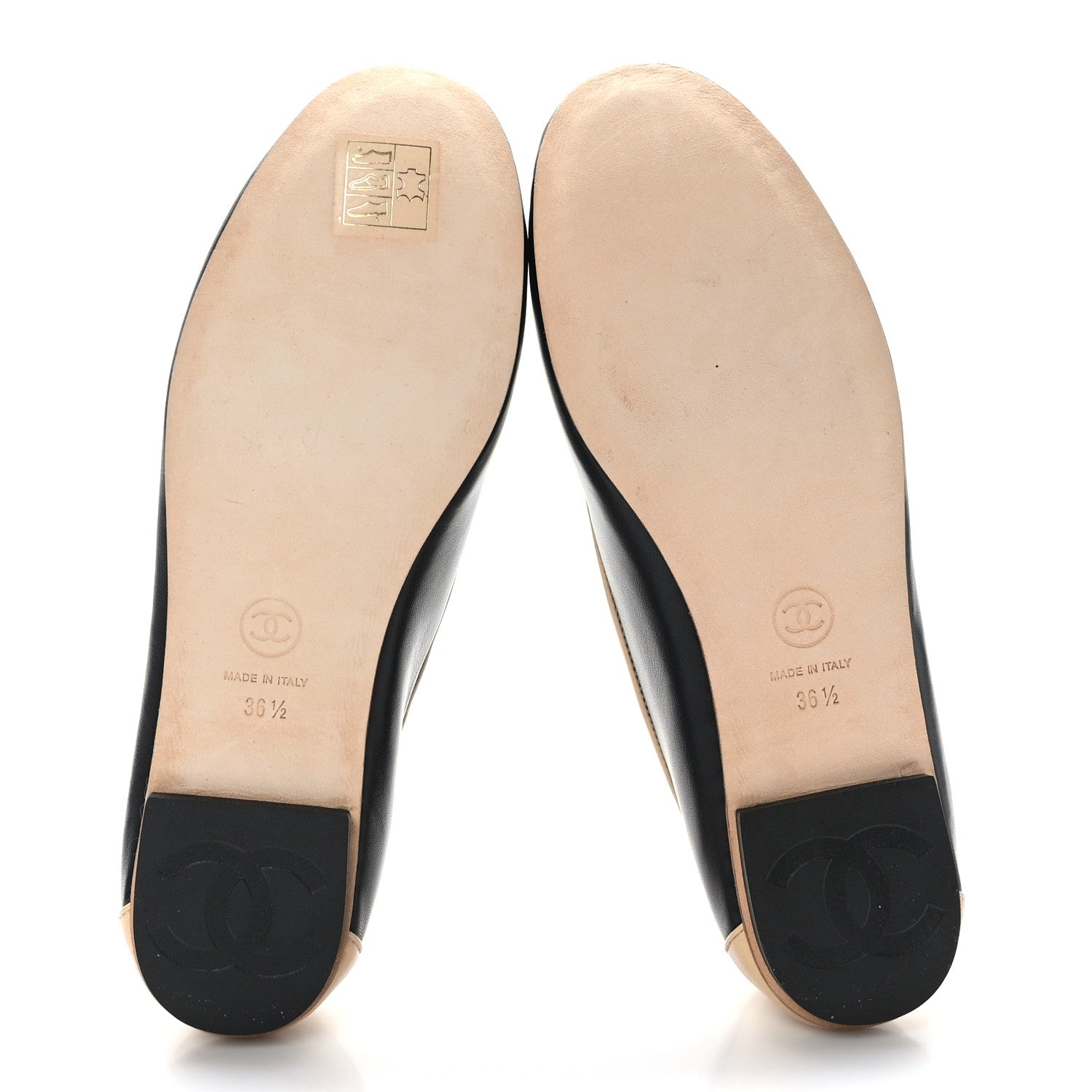 Chanel Lambskin CC Loafers 36.5 Black 5 of 9