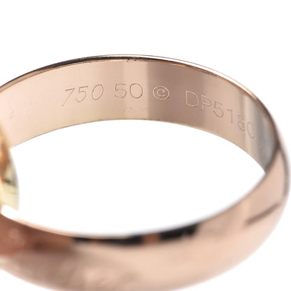 Cartier 18K Pink Yellow White Gold Large Trinity Ring 50 5.25 4 of 5