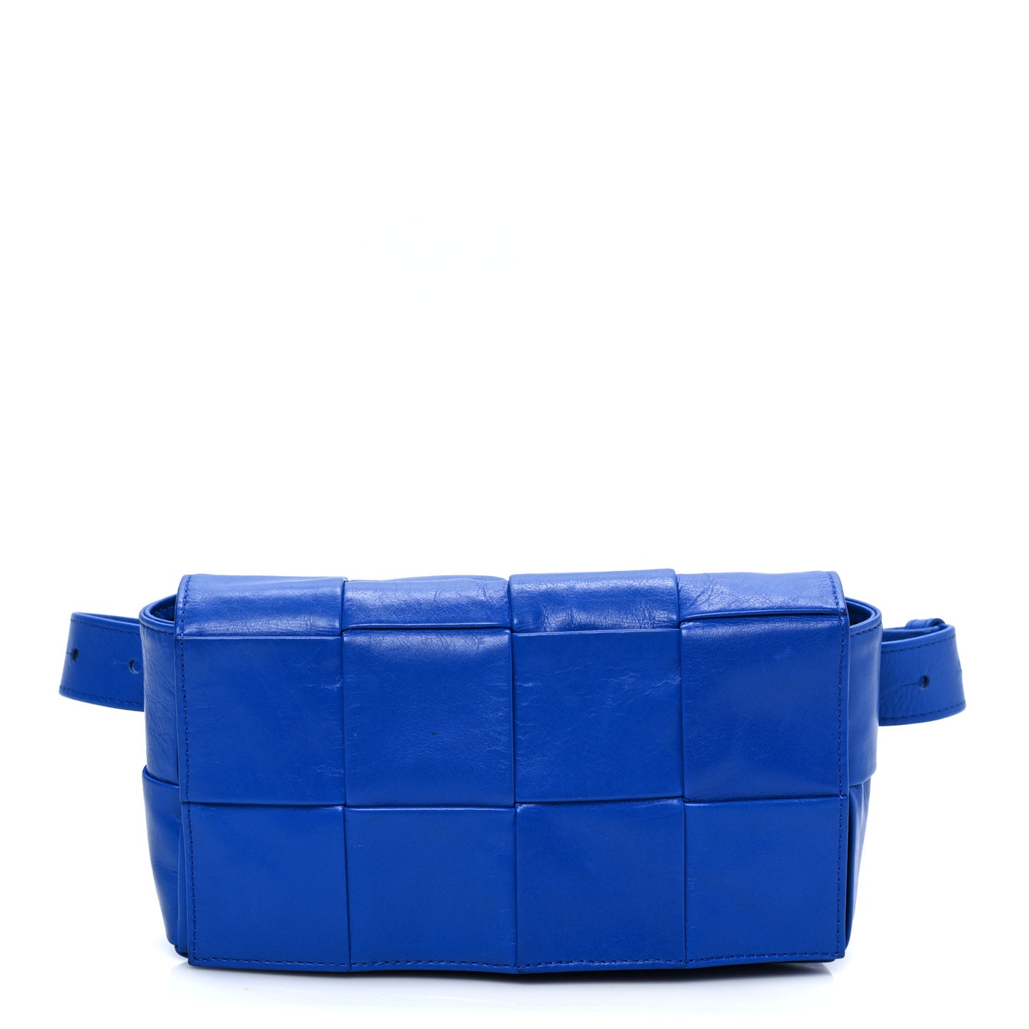 Paper Calfskin Intrecciato Cassette Belt Bag Blue