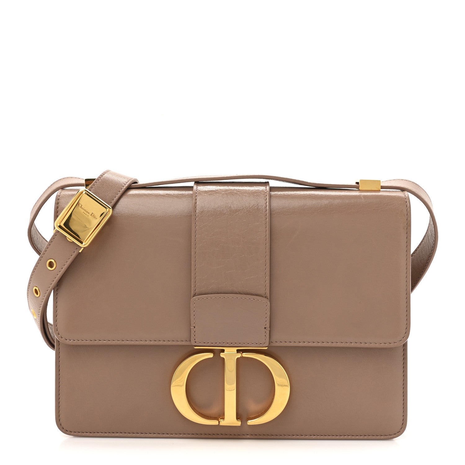 Christian Dior Shiny Crinkled Lambskin 30 Montaigne Flap Bag Fard 1 of 16
