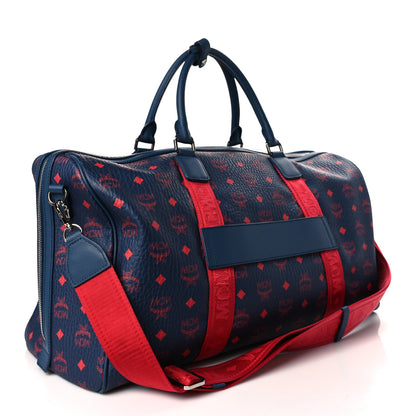 MCM Visetos Large Traveler Weekender Bag Deep Blue Sea 3 of 9