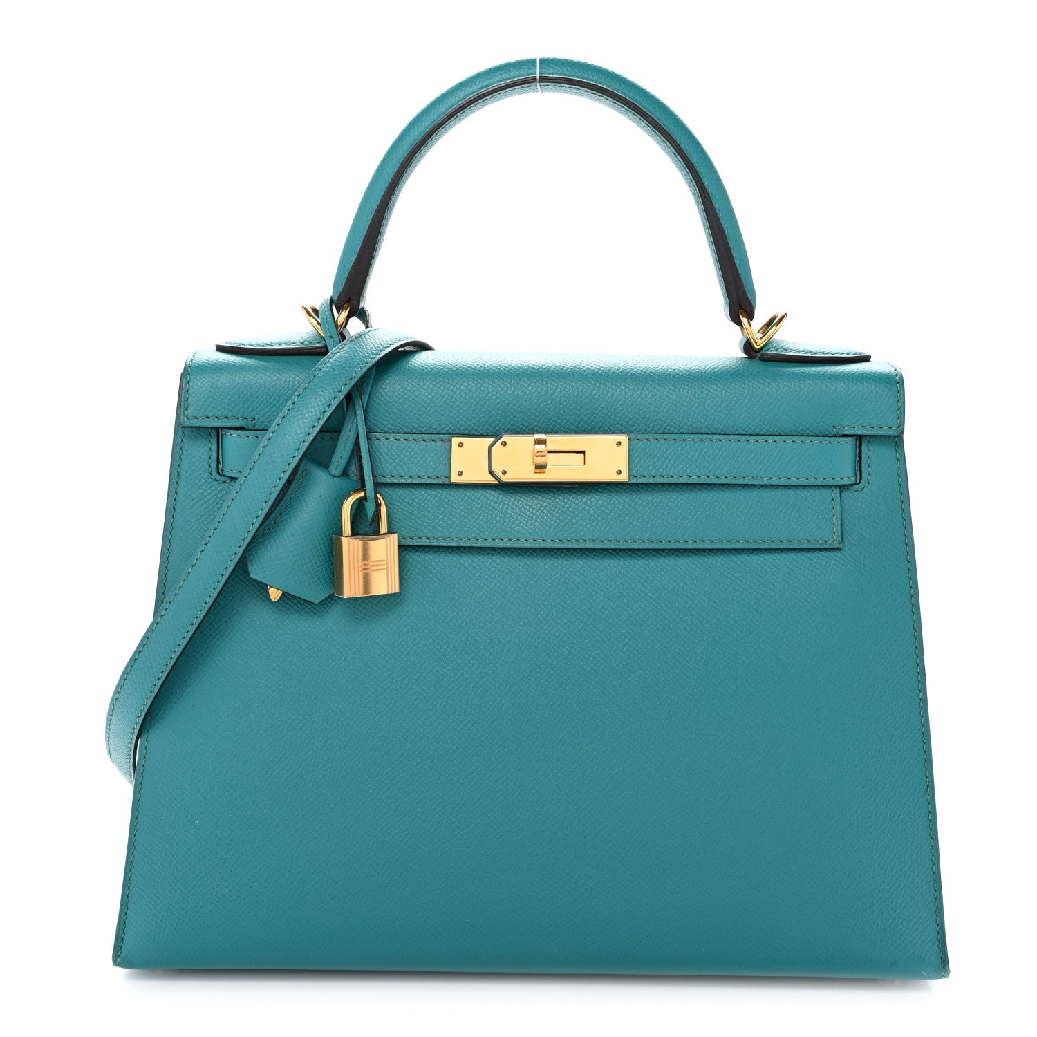 Hermes Epsom Horseshoe Kelly Sellier 28 Vert Verone 1 of 15