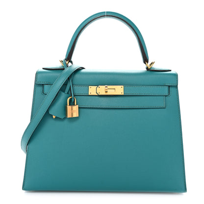 Hermes Epsom Horseshoe Kelly Sellier 28 Vert Verone 1 of 15