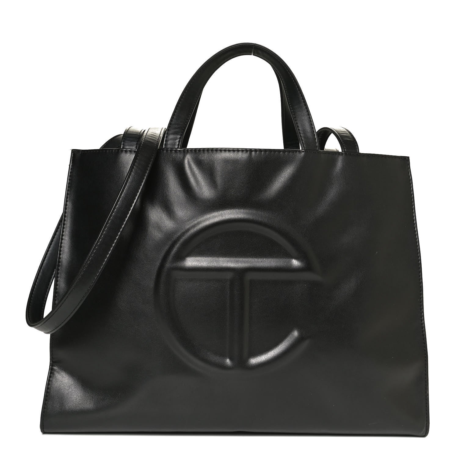 Telfar Vegan Leather Medium Shopping Bag Black 1 of 13