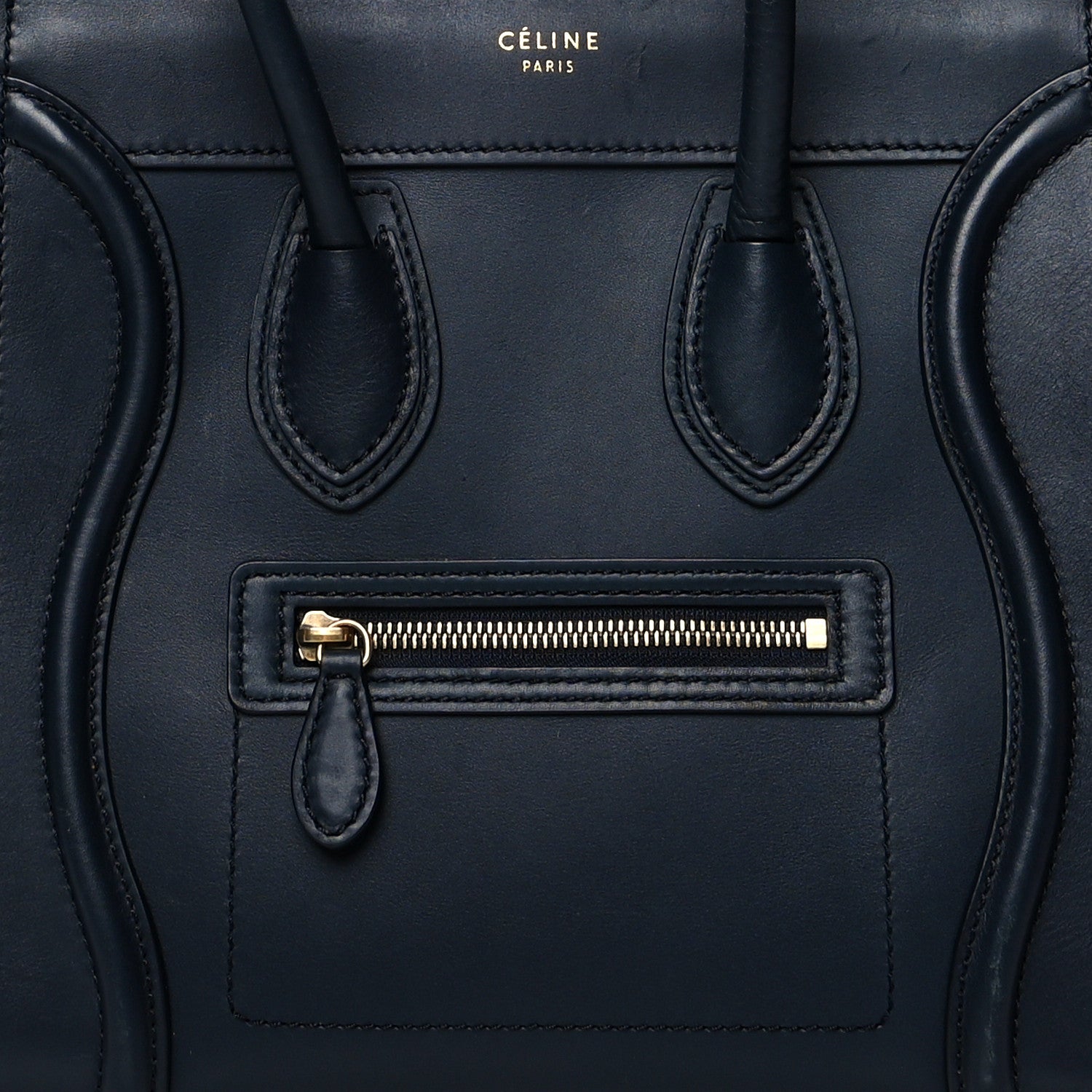 Celine Smooth Calfskin Micro Luggage Navy 8 of 12