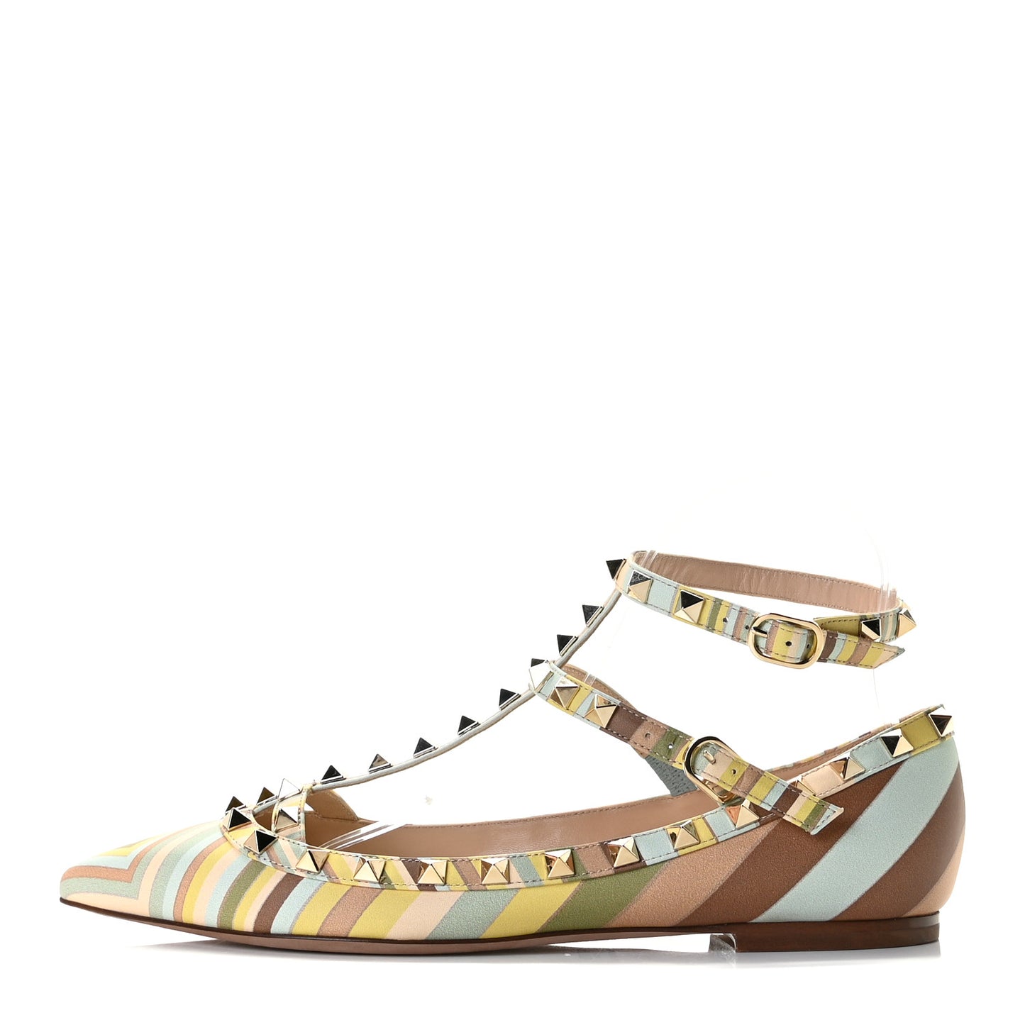 Nappa Native Couture 1975 Rockstud Cage Ballerina Flats 39 Multicolor