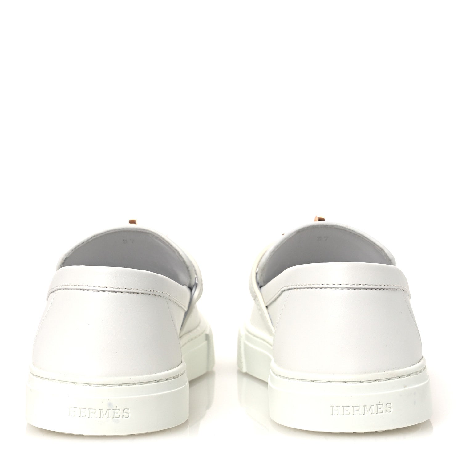 Hermes Calfskin Game Slip On Sneakers White 1845782 – FASHIONPHILE