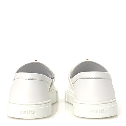 Hermes Calfskin Game Slip On Sneakers White 6 of 15