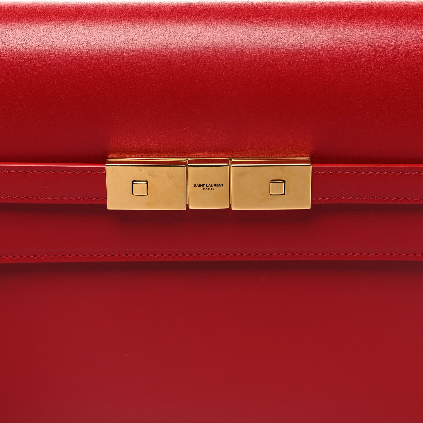 Smooth Calfskin Manhattan Shoulder Bag Rouge Eros