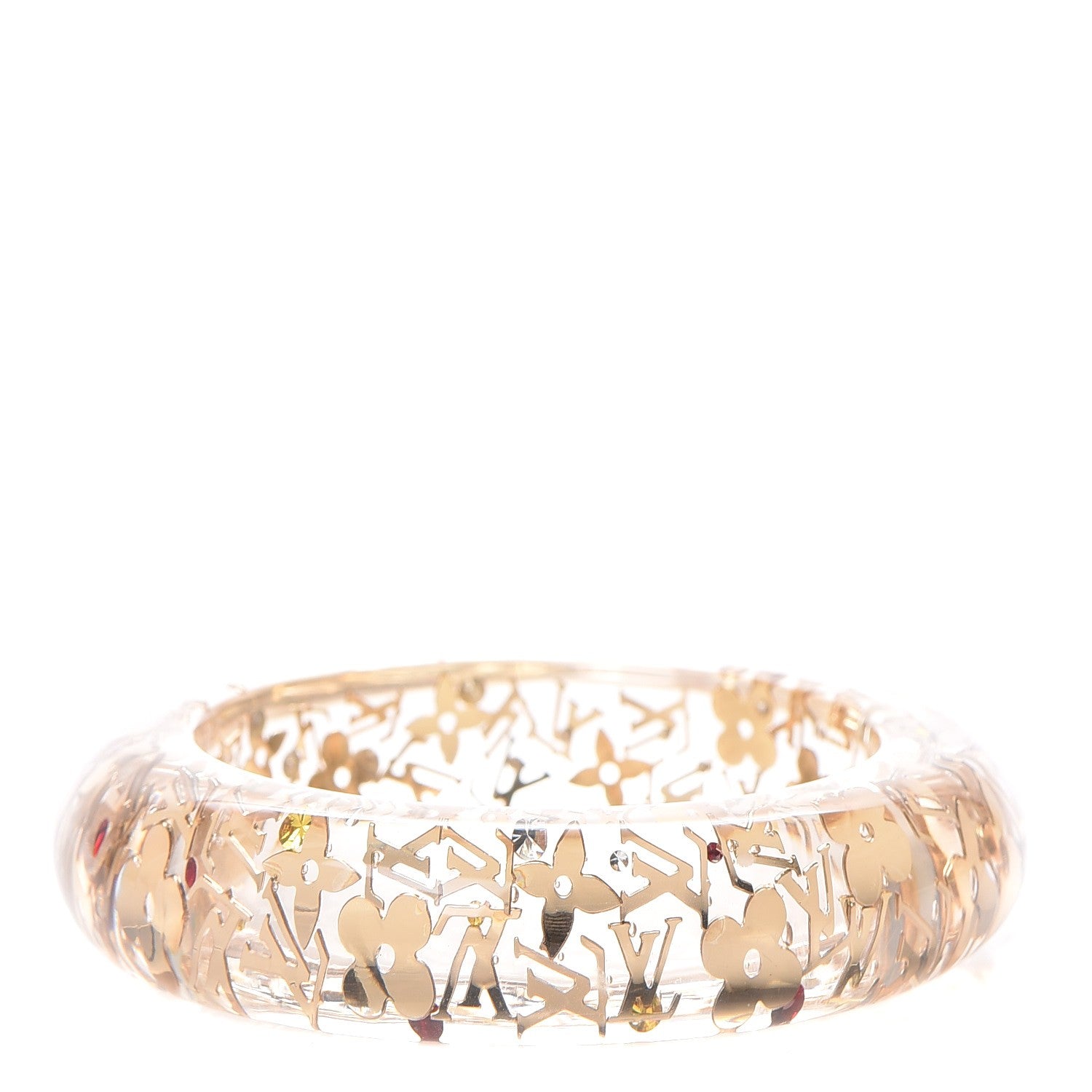Louis Vuitton Resin Swarovski Medium Inclusion Bracelet GM Transparent 1 of 3
