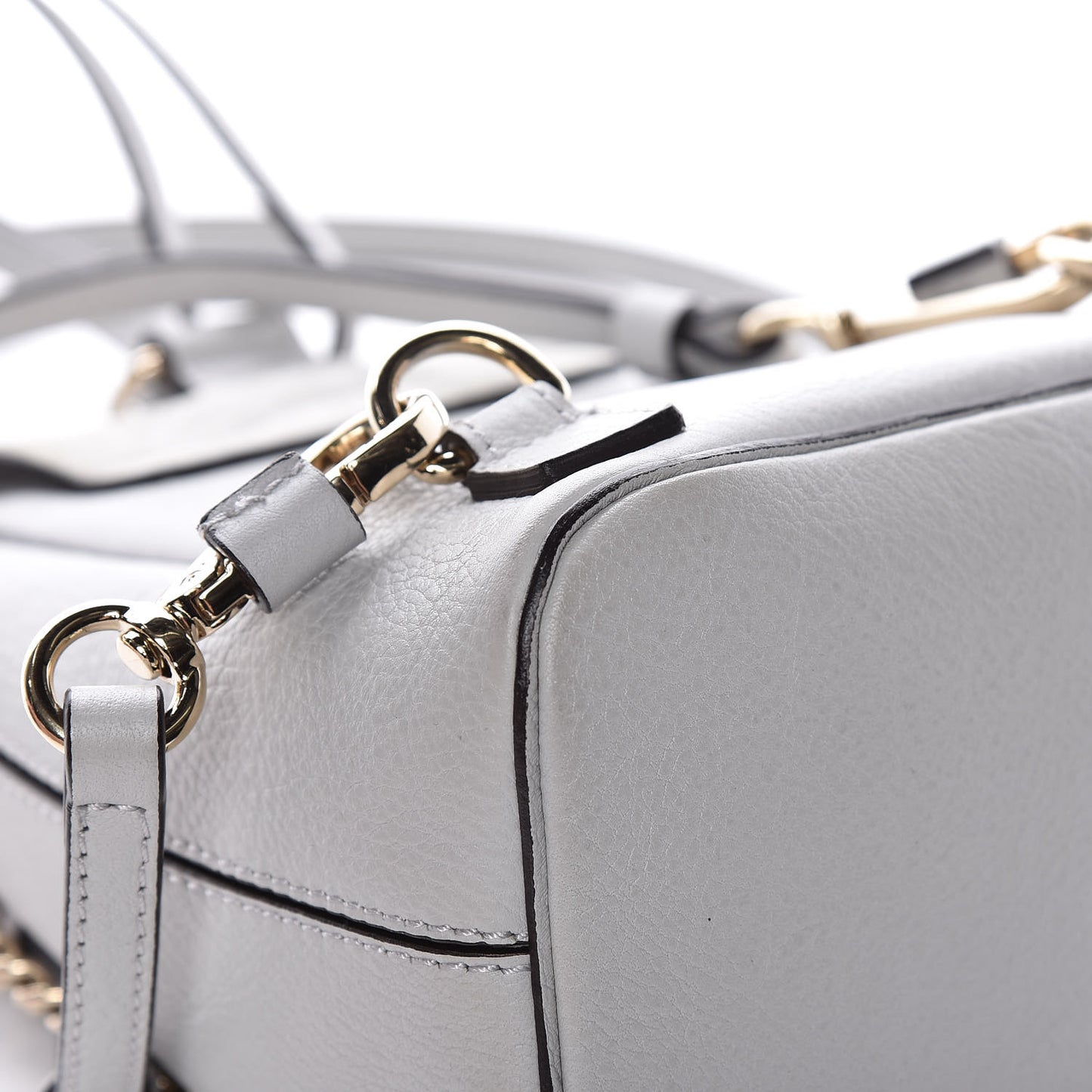Suede Calfskin Mini Faye Backpack Airy Grey