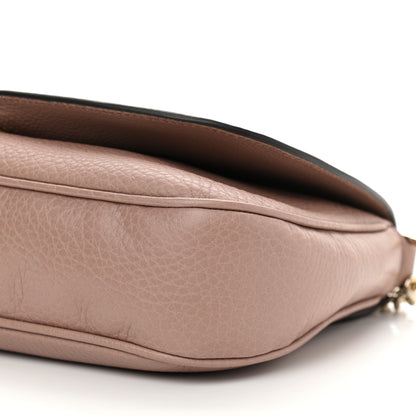 Gucci Pebbled Calfskin Medium Soho Flap Crossbody Pale Pink 9 of 10