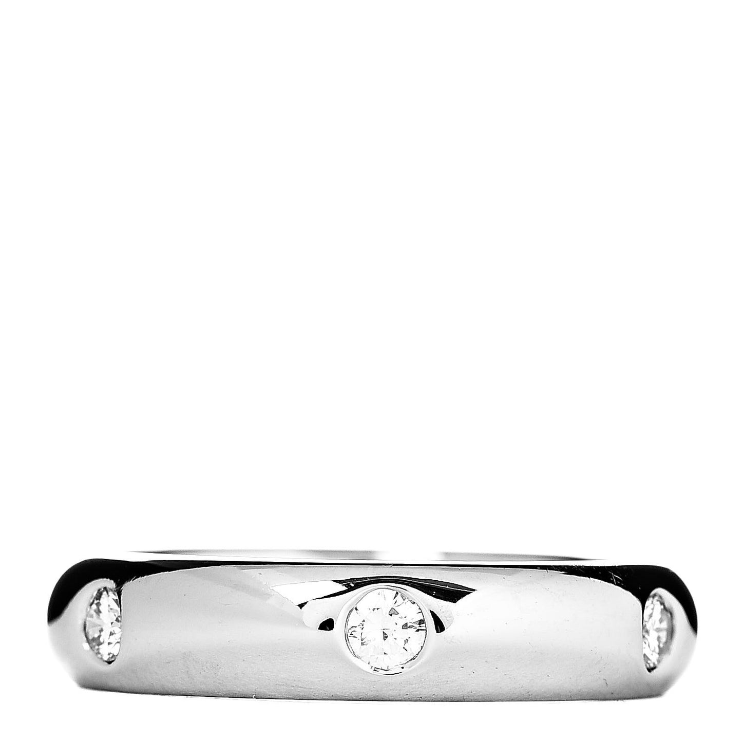 18K White Gold 6 Diamond Stella Band Ring 48 4.5