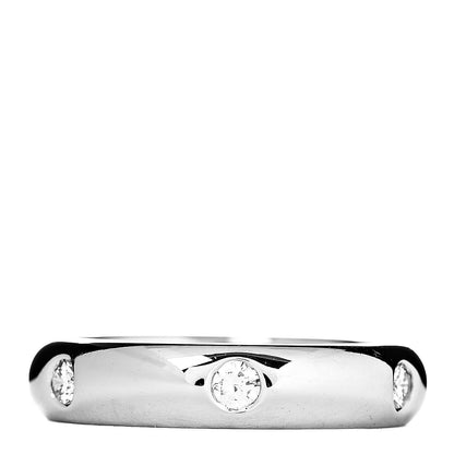 Cartier 18K White Gold 6 Diamond Stella Band Ring 48 4.5 1 of 5