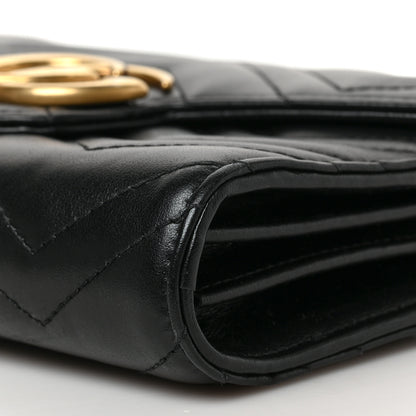 Gucci Calfskin Matelasse GG Marmont Chain Wallet Black 8 of 10