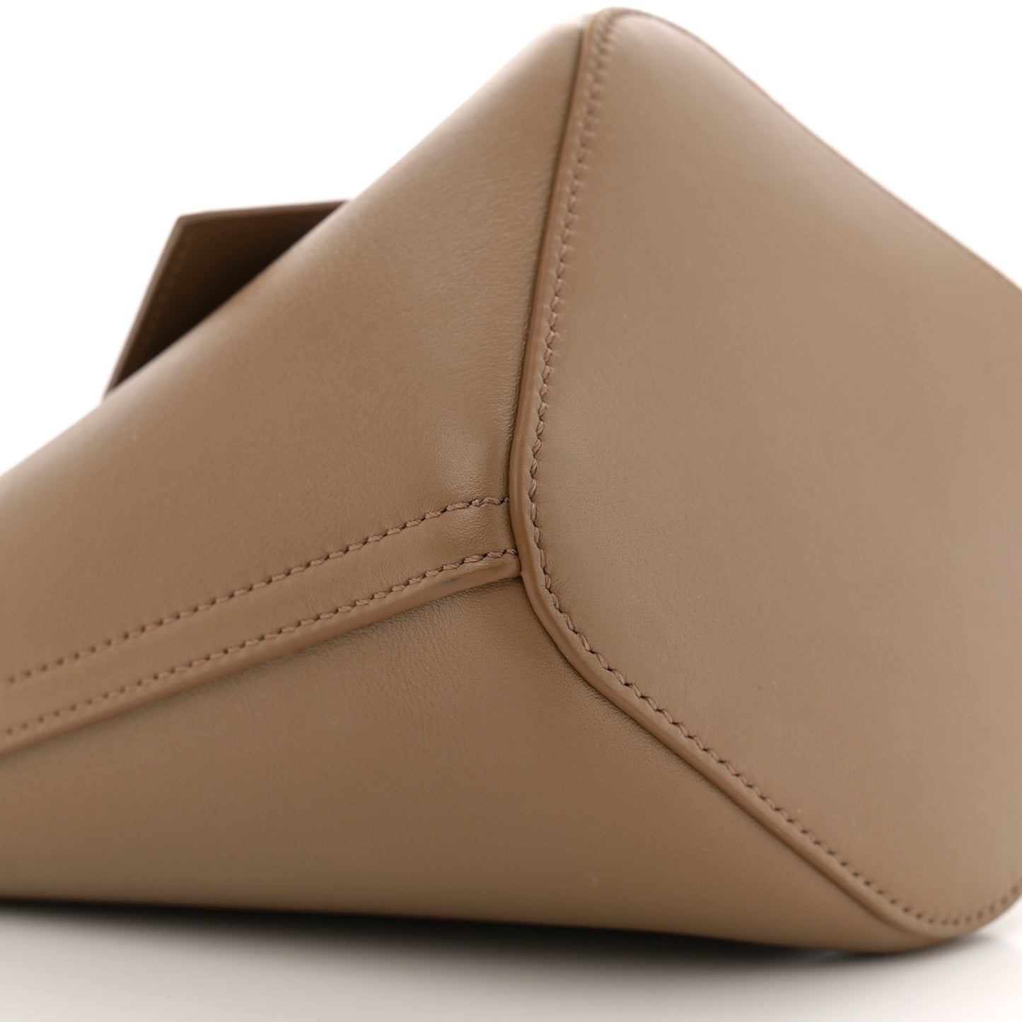 Smooth Calfskin Mini Pebble Bucket Bag Oak