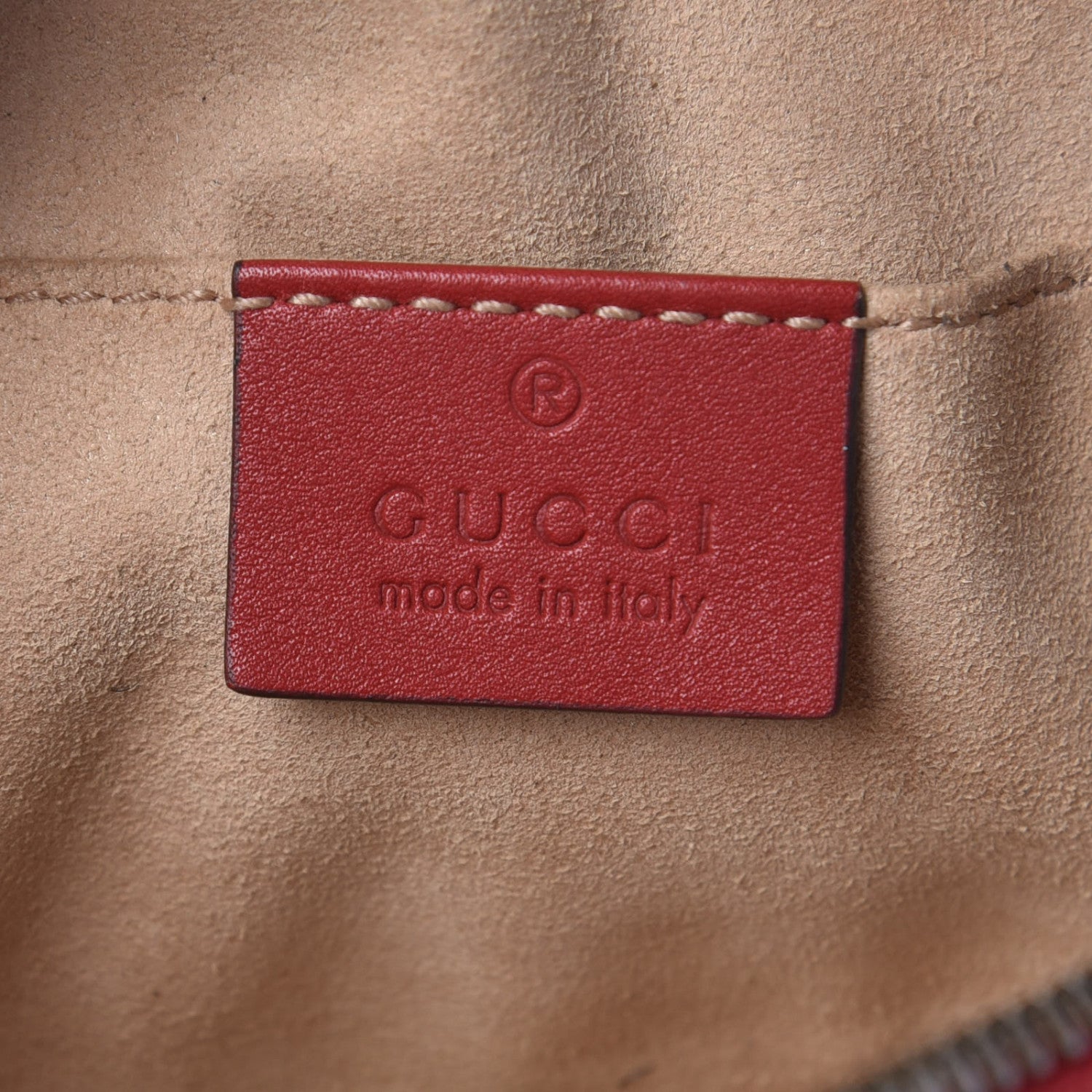 Gucci Calfskin Matelasse GG Marmont Belt Bag 95 38 Hibiscus Red 6 of 11