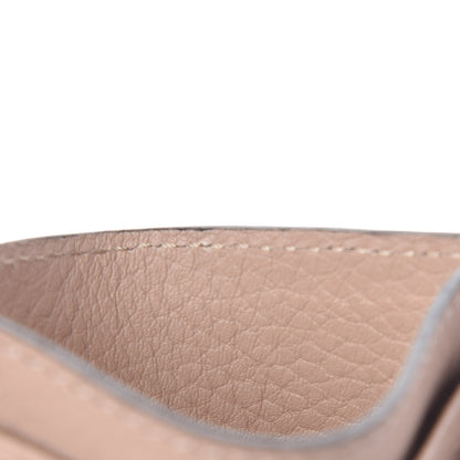 Valentino Garavani Pebbled Calfskin Rockstud Card Holder Poudre 9 of 9