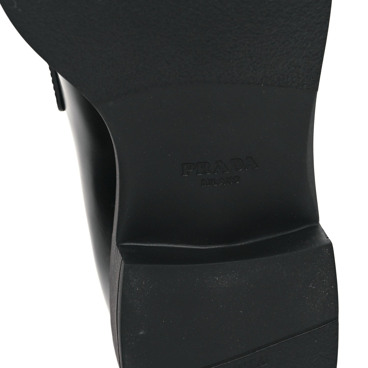 Prada Spazzolato Metal Triangle Logo 50mm Loafers 37 Black 6 of 8