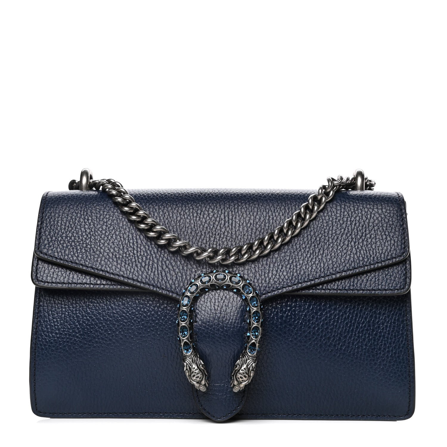 Gucci Dollar Calfskin Crystal Small Dionysus Shoulder Bag Blue Agata Montana Sapphire 1 of 12
