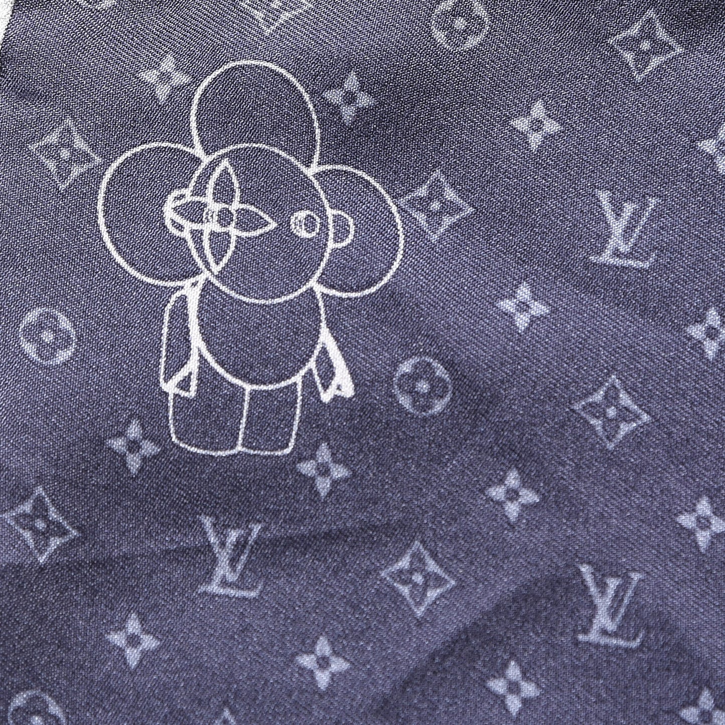 Silk Monogram Vivienne Pocket Square