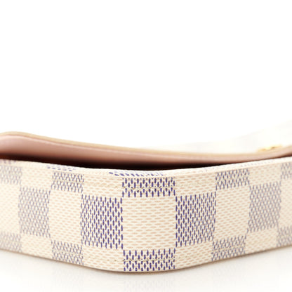 Louis Vuitton Damier Azur Pochette Felicie Chain Wallet Rose Ballerine 14 of 16
