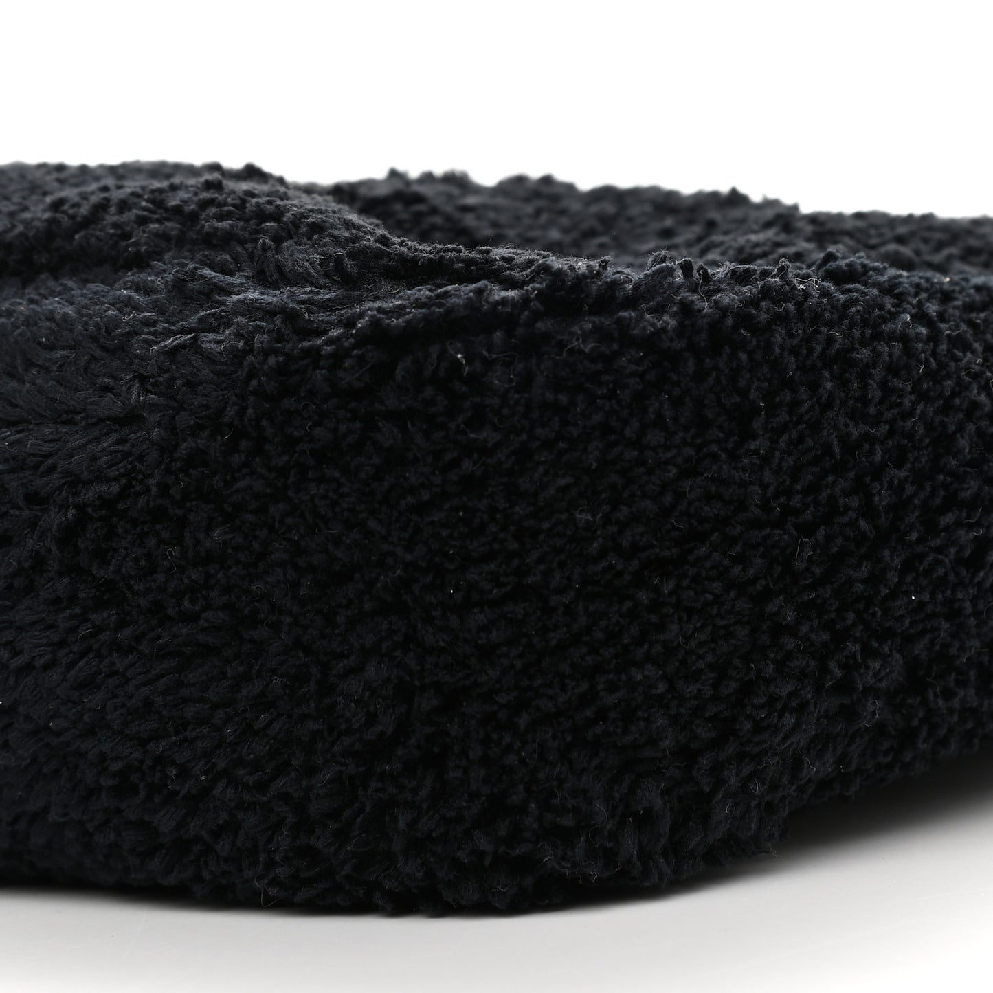 Terry Cloth Mini Re-Edition 2000 Bag Black White