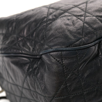 Christian Dior Lambskin Cannage Drawstring Bag Black 8 of 11