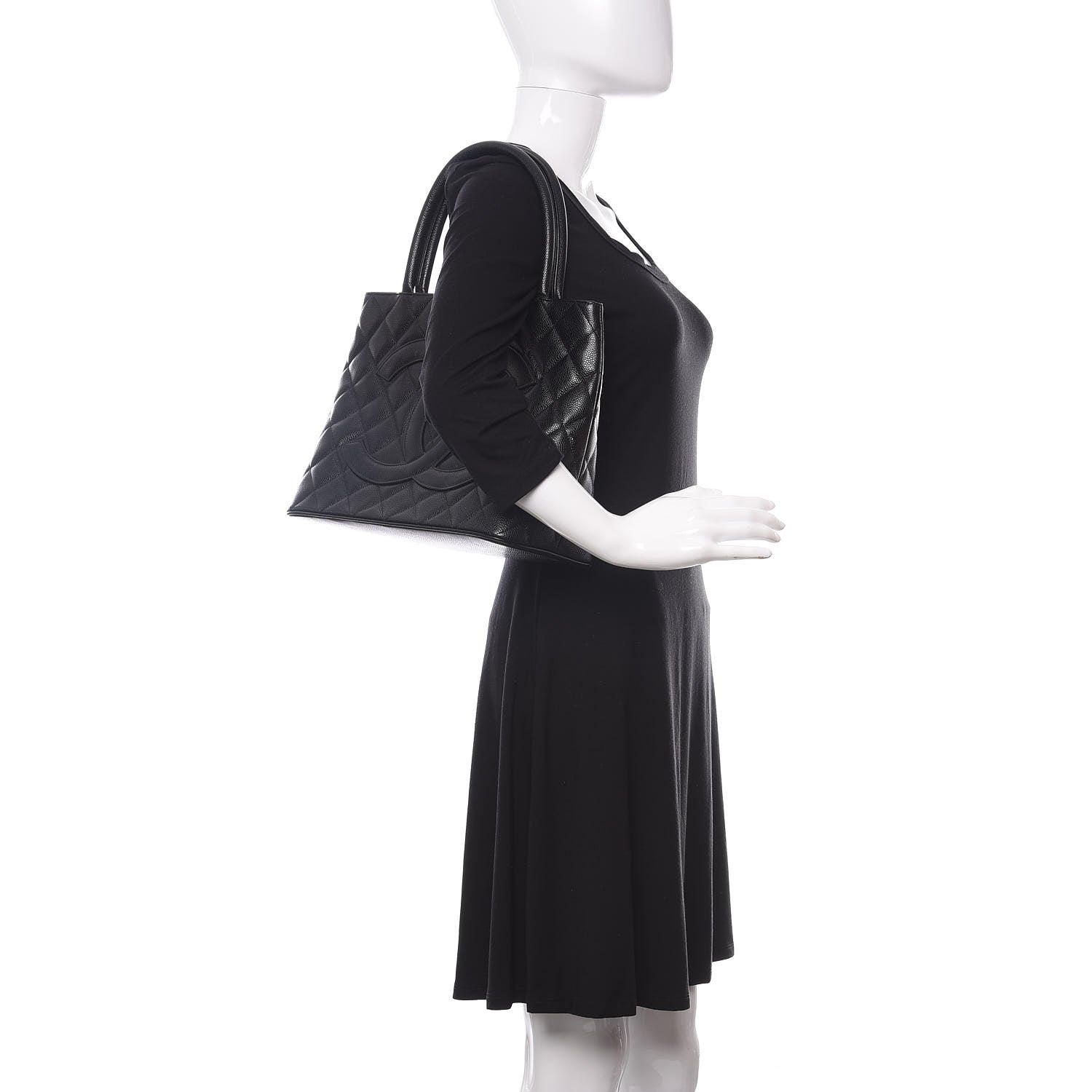 Chanel Caviar Quilted Medallion Tote Black 2 of 12