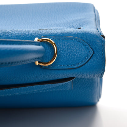 Hermes Togo Kelly Retourne 28 Bleu Zanzibar 26 of 36