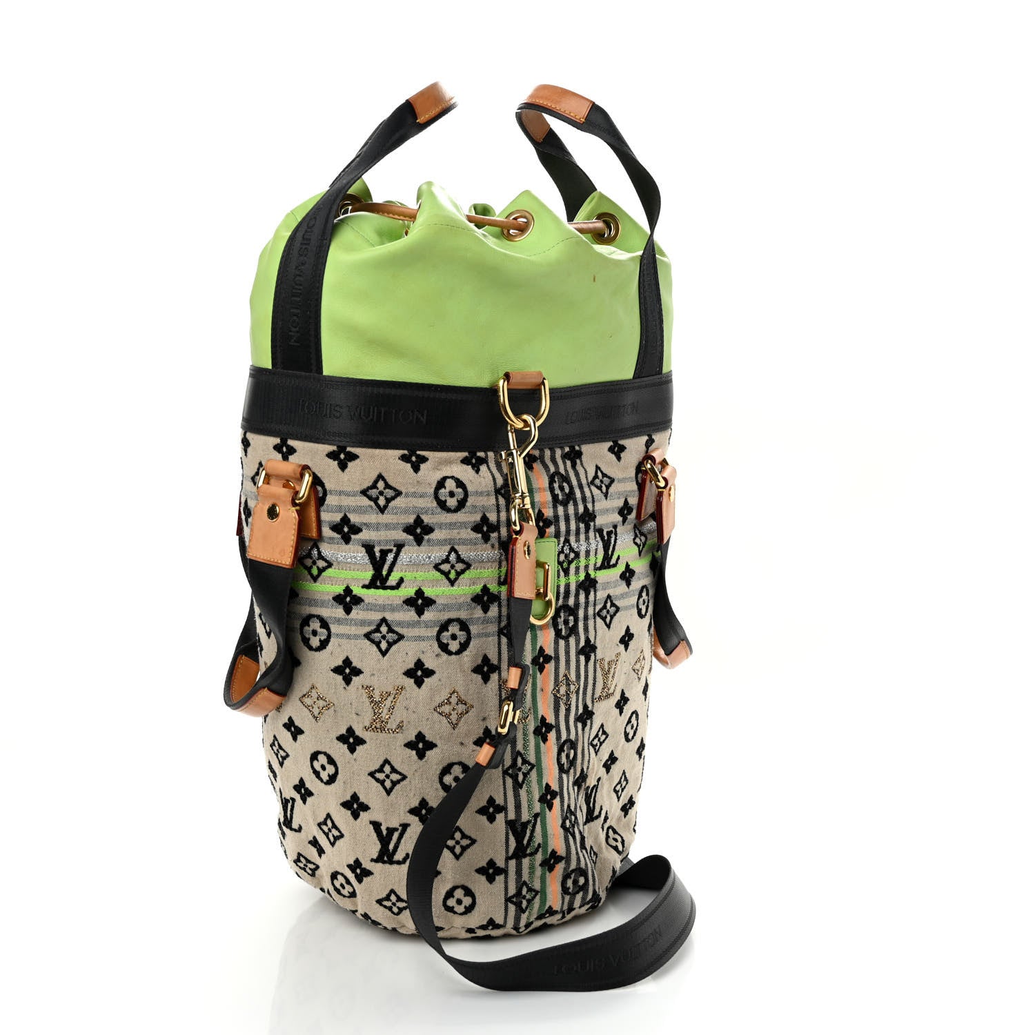 Louis Vuitton Fabric Jacquard Monogram Cheche Gypsy PM Vert 3 of 12