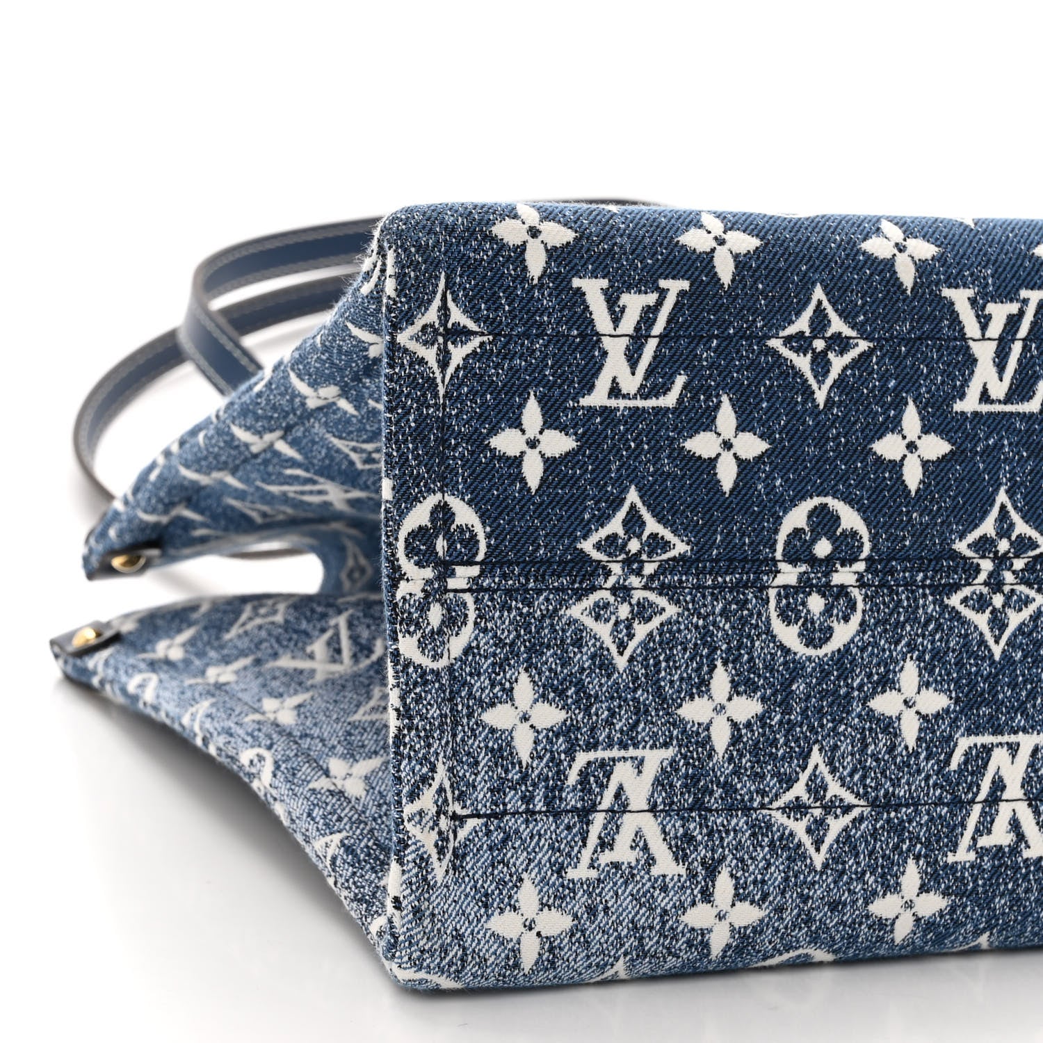 Louis Vuitton Monogram Jacquard Denim Onthego MM Bleu 8 of 9