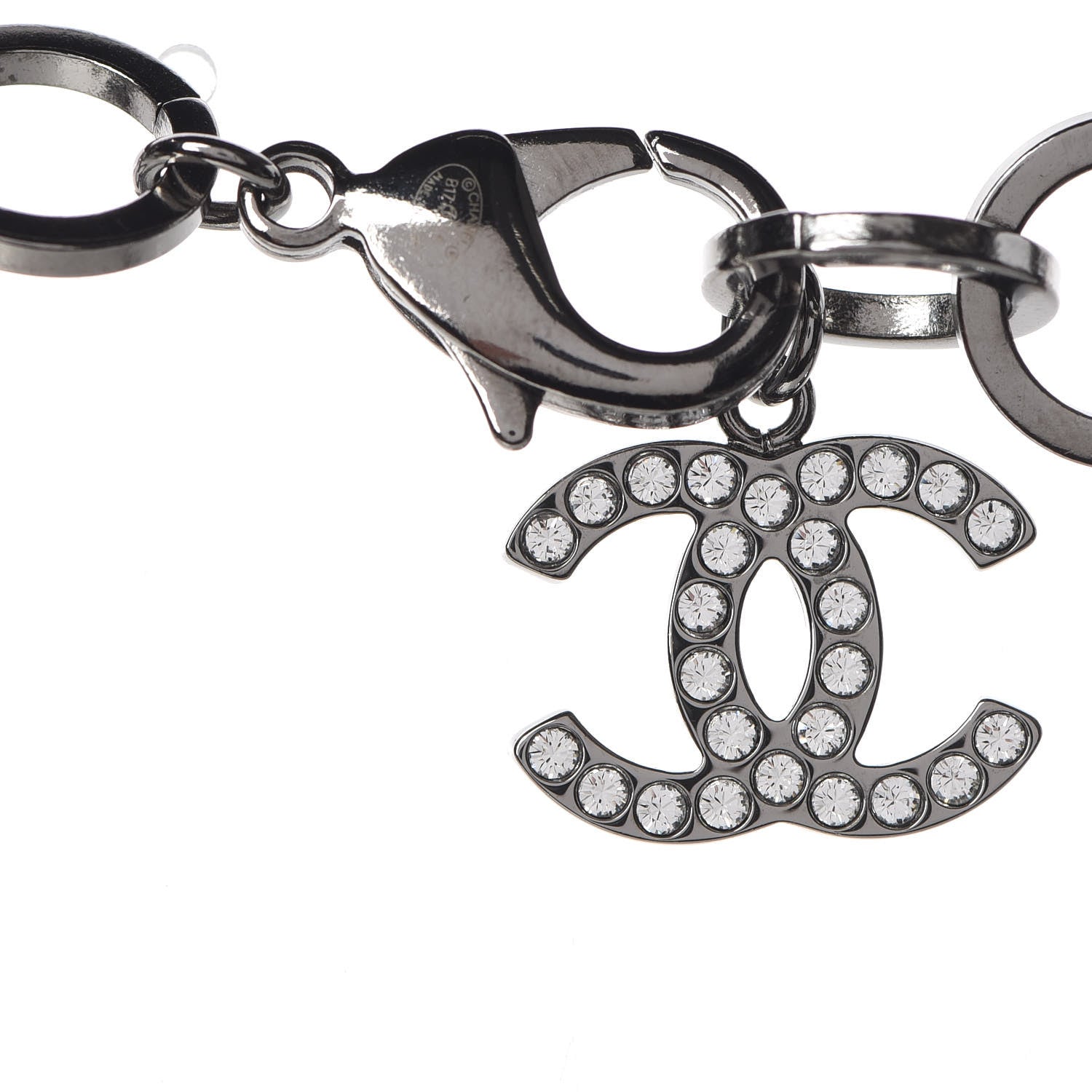 Chanel Ruthenium Crystal CC Star Moon Star Necklace 5 of 6