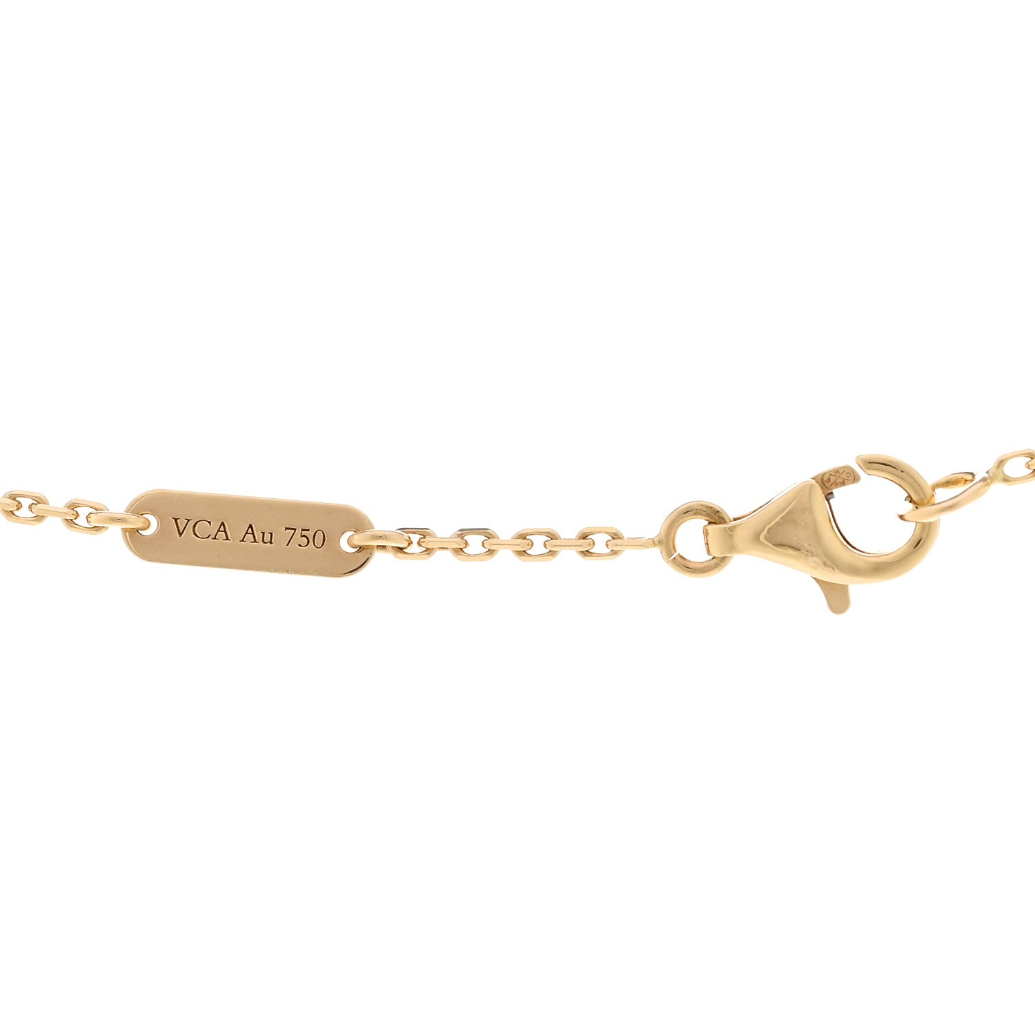 Van Cleef & Arpels 18K Yellow Gold Black Onyx Vintage Alhambra Pendant Necklace 4 of 4