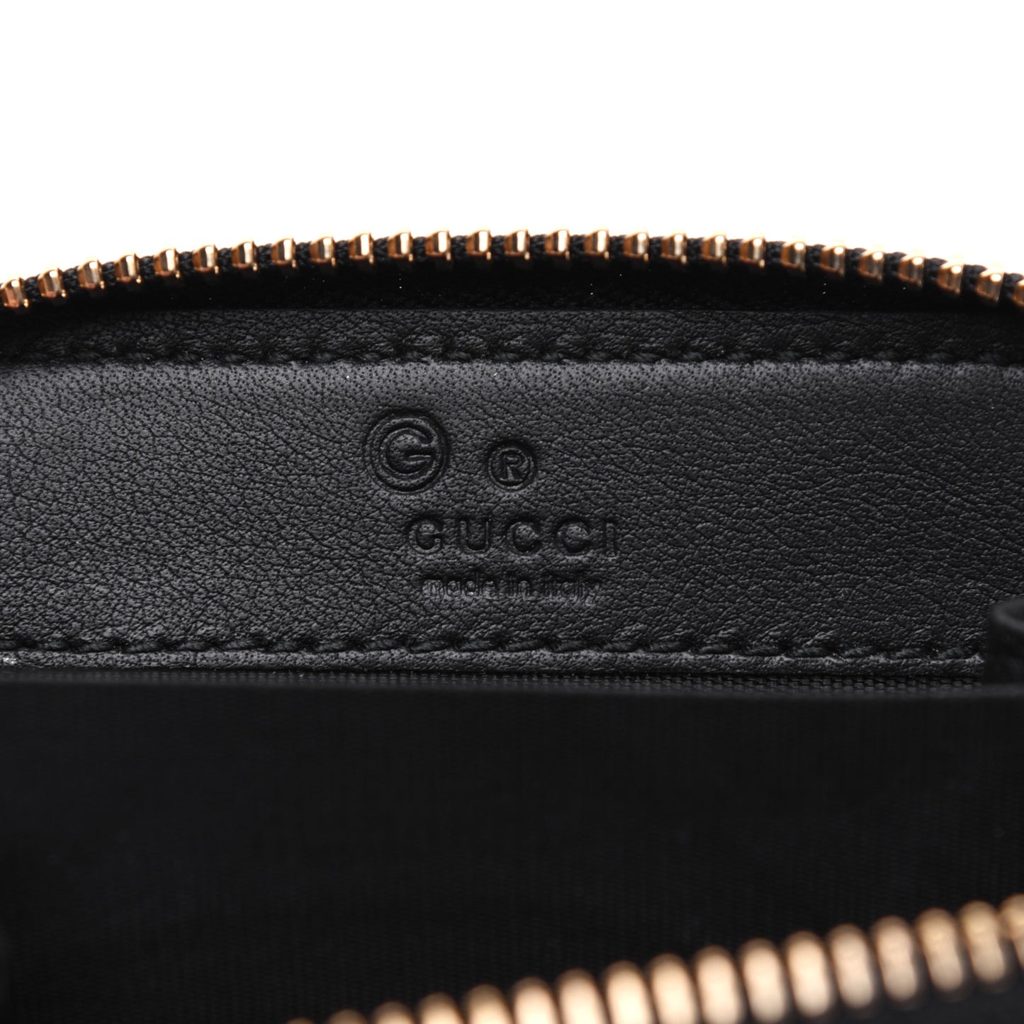 Microguccissima Zip Around Card Case Black