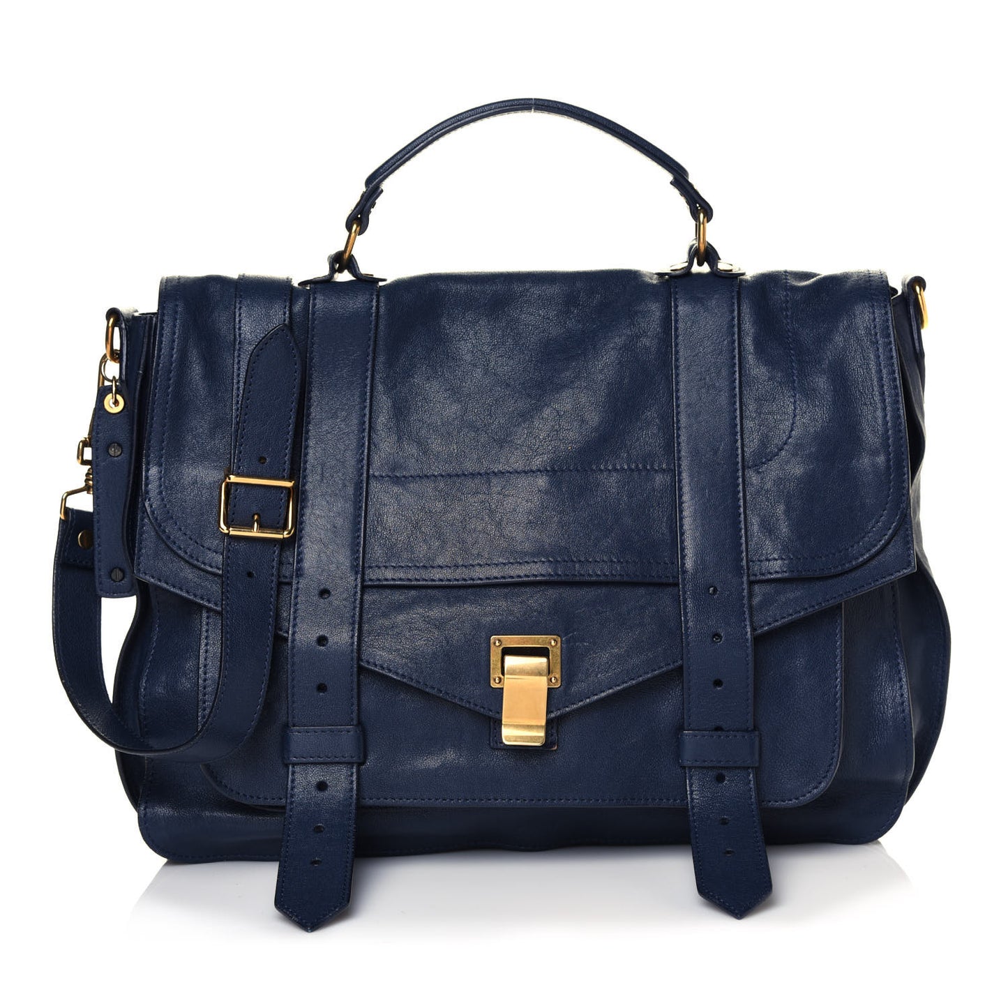 Lambskin Large PS1 Satchel Midnight