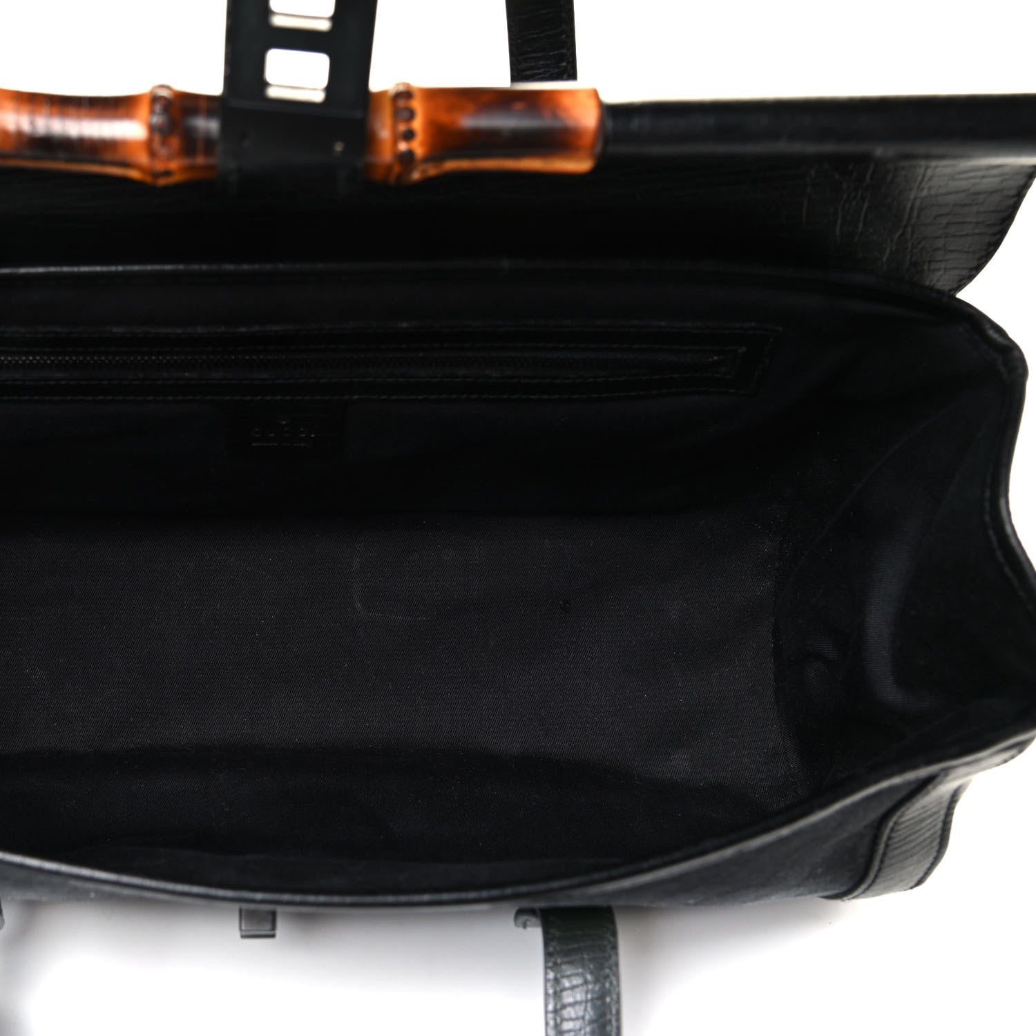 Gucci Monogram Bamboo Bullet Satchel Black 4 of 4
