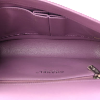 Chanel Lambskin Quilted Small CC Filigree Flap Purple 5 of 13